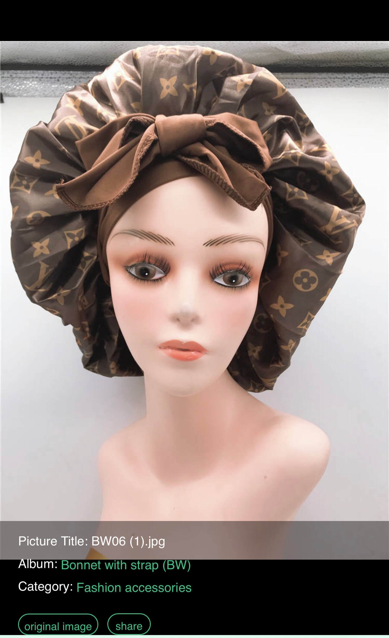 Louis vuitton hair bonnet outlet